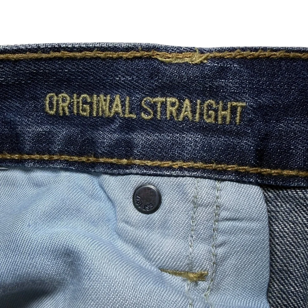 American Eagle Outfitters Mens Original Straight Blue Jeans Medium Wash 36x34